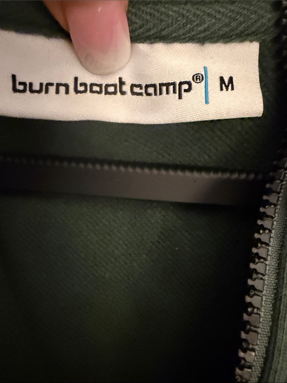 EUC Burn Boot Camp Green Sweatshirt Hoodie Jacket-Size Medium - Picture 6 of 7